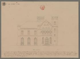 Kolberg (Kołobrzeg). Entwurf zum Rathaus. Aufriss des Ostflügels
