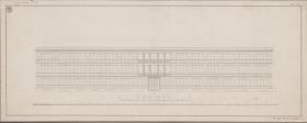 Potsdam. Lehrinfanteriebataillonsgebäude. Aufriss der Fassade