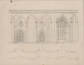 Berlin. Gymnasium zum Grauen Kloster. Entwurf zum Umbau des Nordflügels. Aufriss