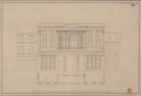 Berlin. Entwurf zum Haus Unter den Linden 76. Geometrische Ansicht