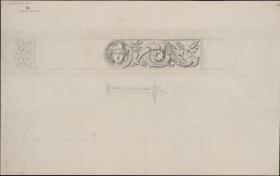 Berlin, Wilhelmplatz. Palais des Prinzen Karl von Preußen. Entwurf zum Treppenhaus