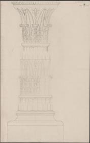 Berlin, Wilhelmplatz. Palais des Prinzen Karl von Preußen. Säule im Treppenhaus