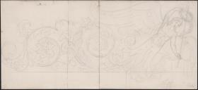 Berlin, Wilhelmplatz. Palais des Prinzen Karl von Preußen, Tanzsaal. Entwurf zur Decke