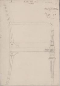 Berlin, Unter den Linden 37. Generalkommando, Wohnung des Prinzen Wilhelm von Preußen, Hellblaues Zimmer. Entwurf zu einem Armlehnstuhl