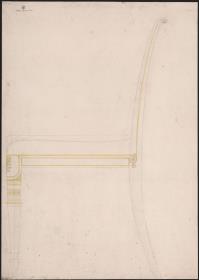 Berlin, Wilhelmplatz. Palais des Prinzen Karl von Preußen, Wohnzimmer. Entwurf zu einem Stuhl
