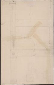 Berlin, Wilhelmstraße 102. Palais des Prinzen Albrecht von Preußen. Entwurf zu einem Sofa
