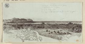 Küstenlandschaft / Villenanlage bei Palermo (?)