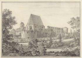 Halle an der Saale. Entwurf zur Moritzburg. Ansicht von Nordosten