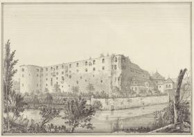 Halle an der Saale. Entwurf zur Moritzburg. Ansicht von Südwesten