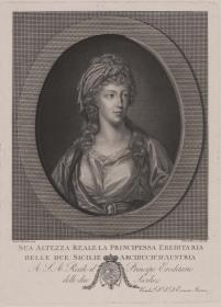 Porträt der Maria Klementine von Österreich, Erbprinzessin beider Sizilien