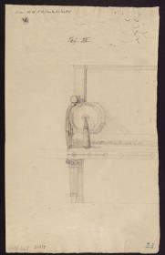 Berlin, Wilhelmstraße 102. Palais des Prinzen Albrecht von Preußen. Entwurf zu einem Sofa