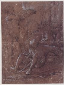 Landschaft mit zwei Soldaten