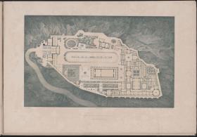 Werke der höheren Baukunst, 1840, Tafel 2. Athen, Akropolis. Palast des Königs Otto von Griechenland. Grundriss