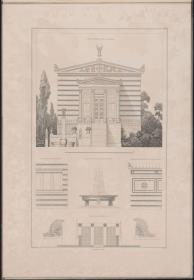 Werke der höheren Baukunst, 1840, Tafel 4. Athen, Akropolis. Palast des Königs Otto von Griechenland. Details