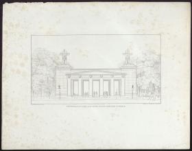 Sammlung architektonischer Entwürfe. Tafel 1( = Heft 1, Tafel 1, 1819): Berlin. Neue Wache. Frühfassung