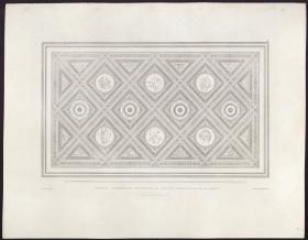 Sammlung architektonischer Entwürfe. Tafel 18 ( = Heft 2 zweite Folge, Tafel 18, 1826): Berlin. Schauspielhaus auf dem Gendarmenmarkt, Konzertsaal. Plafond-Verzierung