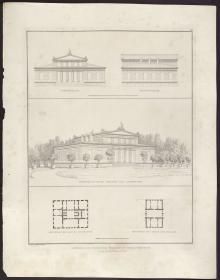 Sammlung architektonischer Entwürfe. Tafel 36 ( = Heft 5, Tafel 36, 1824): Berlin, Charlottenburg. Landhaus Behrend