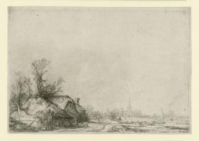Landhaus bei einem Kanal, Blick auf Ouderkerk