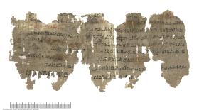 Hieratischer Papyrus mit einem Auszug aus der Lehre des Königs Amenemhet I.