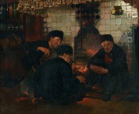 Männer am Kamin