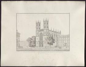 Sammlung architektonischer Entwürfe. Tafel 85 ( = Heft 13, Tafel 79, 1829): Berlin. Friedrichswerdersche Kirche. Ausgeführter Entwurf. Perspektivische Ansicht