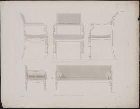 Tafel 2: Ansichten verschiedener Stühle und eines Sofas
