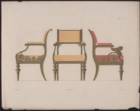Tafel 5: Ansichten vergoldeter Sessel