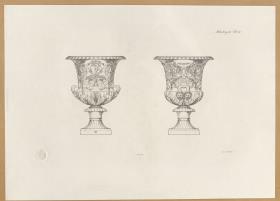 Vorbilder für Fabrikanten und Handwerker. Teil 1, Abteilung 2, Blatt 10: Marmorvase aus dem Museo Pio-Clementino (Vatikanische Museen)