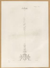 Vorbilder für Fabrikanten und Handwerker. Teil 1, Abteilung 2, Blatt 20: Kandelaber des 16. Jahrhunderts aus Bronze aus dem Museum in Kassel