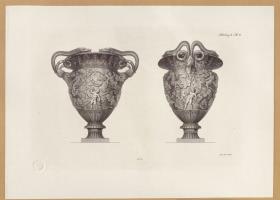Vorbilder für Fabrikanten und Handwerker. Teil 1, Abteilung 2, Blatt 21: Marmorvase aus der Villa Adriana (auch Hadriansvilla), sog. Stowe oder Buckingham (?) Vase