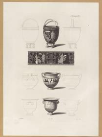 Vorbilder für Fabrikanten und Handwerker. Teil 1, Abteilung 2, Blatt 2: Drei keramische Gefäße aus dem British Museum