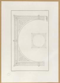 Vorbilder für Fabrikanten und Handwerker. Teil 2, Abteilung 2, Blatt 12: Entwurf für Rahmen für die Königliche Gemäldesammlung (Gemäldegalerie) im Königlichen Museum (Altes Museum) in Berlin
