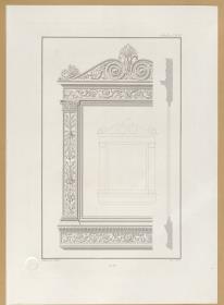 Vorbilder für Fabrikanten und Handwerker. Teil 2, Abteilung 2, Blatt 13: Entwurf für Rahmen für die Königliche Gemäldesammlung (Gemäldegalerie) im Königlichen Museum (Altes Museum) in Berlin