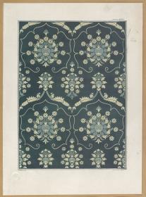 Vorbilder für Fabrikanten und Handwerker. Teil 2, Abteilung 3, Blatt 5: Muster eines Meßgewands aus Samt im Dom St. Peter und Paul in Brandenburg