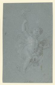 Amor, der eine Fackel hält (Studie zu einem Deckengemälde im Schreibzimmer Friedrichs des Großen im Schloss Charlottenburg)