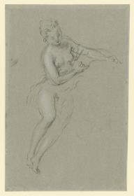 Weibliche Aktfigur - Venus auf einer Wolke (Studie zu Pygmalion im Konzertzimmer von Schloss Sanssouci)