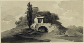 Entwurf für ein Rundtempelchen (Mausoleum) mit der Aufschrift: DER EINSAMKEIT