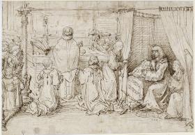König Maximilian bei der Friedensmesse in Brügge am 16. Mai 1488