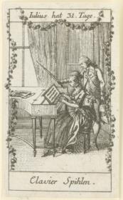 Monatsdarstellung: Juli Klavierspielen