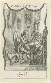 Monatsdarstellung: Oktober, Spielen
