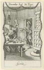 Monatsdarstellung: Dezember, Geiz