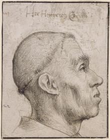 Heinrich Grün, im Profil nach rechts aufwärts