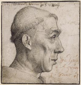 Heinrich Grün, im Profil nach rechts