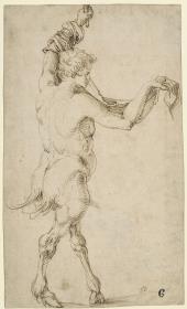 Satyr in Rückenansicht