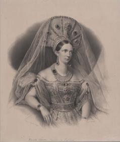 Porträt der Zarin Alexandra Feodorowna mit Kokoschnik