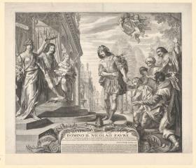 Porträt des Nicolaus Faure de Berlise, seinen Neffen dem König Ludwig XIV. von Frankreich vorstellend