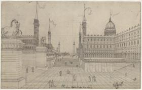 Stadtplatz am Meer