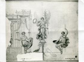 Berlin. Schloss Glienicke, Kleine Neugierde. Entwurf für die Supraporte