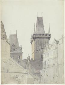 Die Moldaubrücke auf der Prager Kleinseite