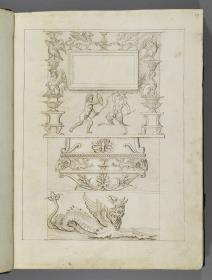 Codex Mantegna, drei Zeichnungen, vermutlich nach antiken Reliefdarstellungen